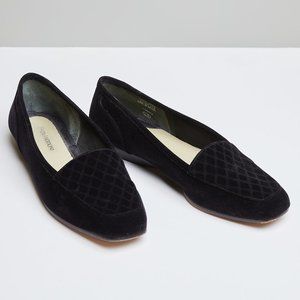 Enzo Angiolini Black Velvet Loafers